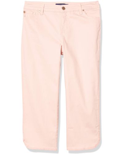 Bandolino Womens Die 5 Pocket High Rise Capri Jeans - Pink
