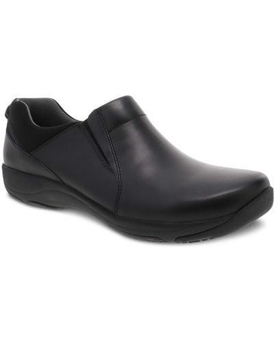 Dansko Neci Black Leather Slip-resistant Work Shoe 6.5-7 M Us
