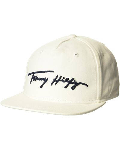Tommy Hilfiger Signature Flat Brim Baseball Cap - Black