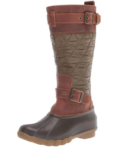 Sperry Top-Sider Saltwater Tall Buckle Rain Boot - Brown