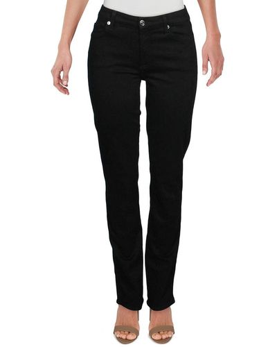 7 For All Mankind S Kimmie Straight Leg Jeans - Black