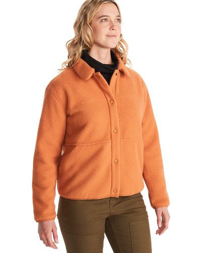 Marmot Sherpa Jacket With Retro Style For Camping And Hiking In Fall And - Orange