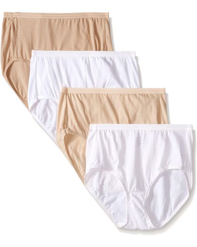Hanes Ultimate 4-pack Brief Panties - White