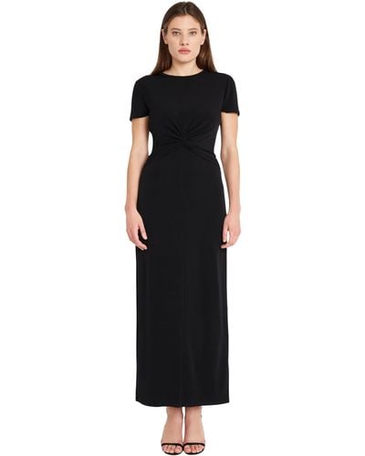 Donna Morgan Twist Detail Maxi Cocktail & Wedding Guest | Casual Dresses For - Black
