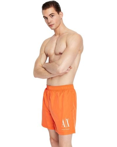 Armani Exchange Ax Logo Boxer Swimsuit - Orange