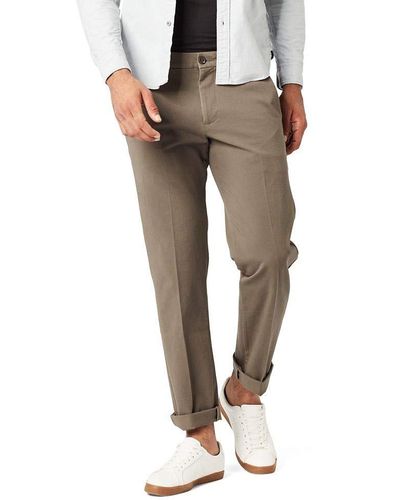 Dockers Slim Fit Workday Khaki Smart 360 Flex Pants - Gray