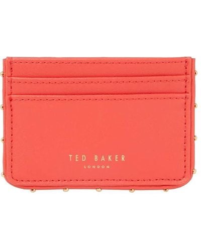 Ted Baker London Kahnia-studded Edge Leather Cardholder - Red