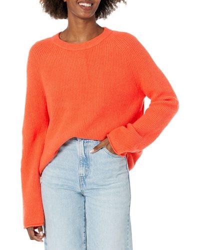 Velvet By Graham & Spencer Gigi Cozy Knits Pullover Sweater - Orange