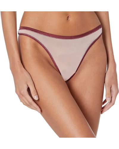 Cosabella Womens Soire Confidence Two Tone Classic Low Rise Thong Panties - Multicolor