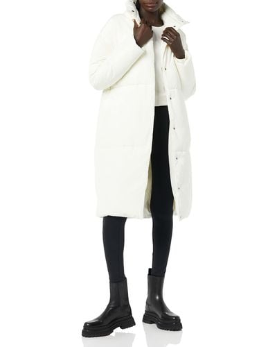 Daily Ritual Padded Belted Puffer Jacket - White