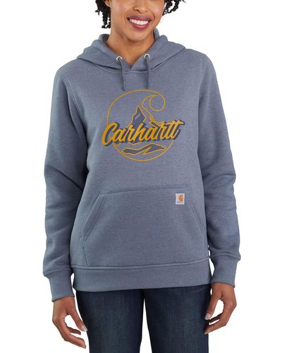 Carhartt Relaxed Fit Midweight Logo Graphic Sweatshirt - Blau