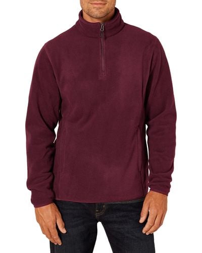 Amazon Essentials Quarter-zip Polar Fleece Jacket - Purple