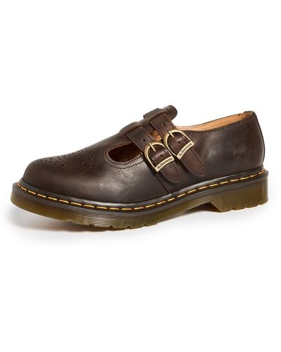 Dr. Martens 8065 crazy horse leder mary jane schuhe dunkel - Braun