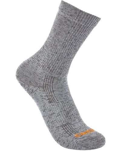 Carhartt Lightweight Durable Nylon Blend Crew Sock - Gray