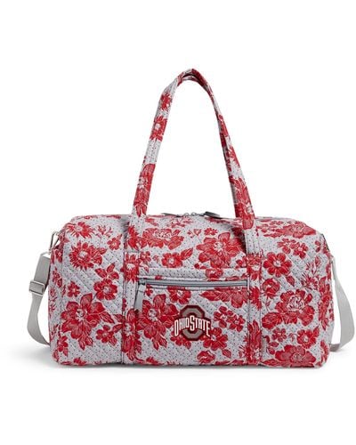 Vera Bradley Cotton Collegiate Large Travel Duffle Bag - Red