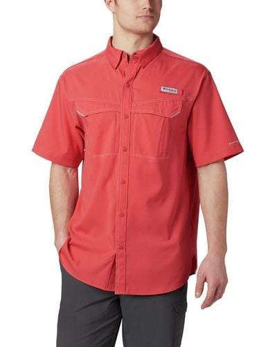 Columbia Big & Tall Low Drag Offshore Short Sleeve Shirt - Red