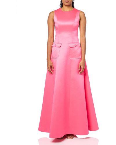 Trina Turk Satin Maxi Dress - Pink