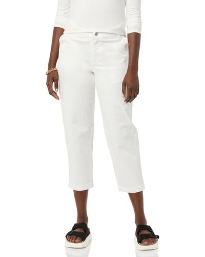 Amazon Essentials Stretch Chino Barrel Leg Ankle Pant Pantalon - Blanc