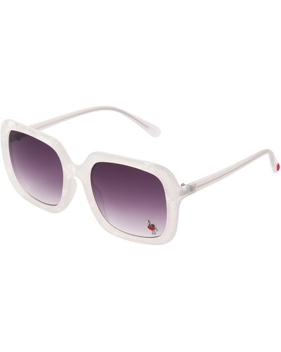 Betsey Johnson In The Details Square Sunglasses - Purple
