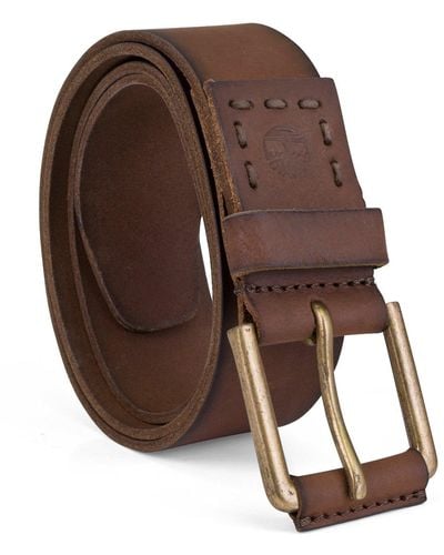 Timberland 40Mm Pull Up Leather Belt - Marron
