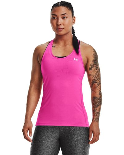 Under Armour womens Tech Solid Tank Top T Shirt, (652) Rebel Pink