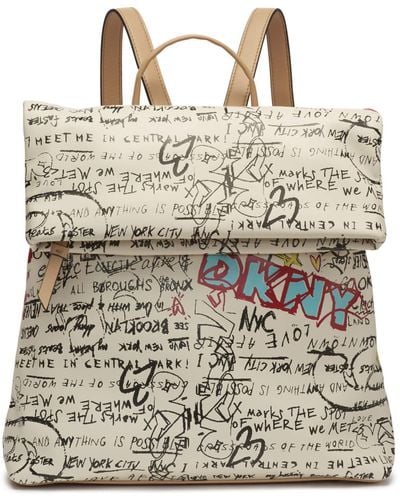 DKNY Tilly Foldover Md Backpack - Multicolor