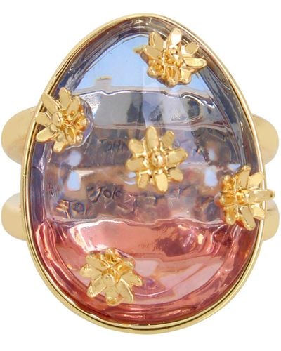 Betsey Johnson S Egg Cocktail Ring - Multicolor