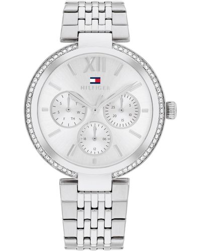 Tommy Hilfiger Function Quartz Watch - Stainless Steel Wristwatch For - White