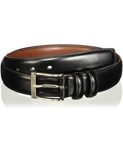 Perry Ellis Hc Milled Big And Tall Leather Belt - Black