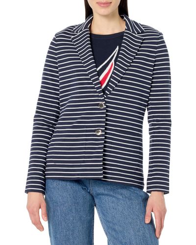 Nautica Knit Blazer Jacket - Blue