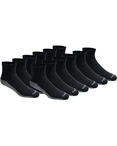Dickies Big & Tall Dri-tech Moisture Control Quarter Socks - Black