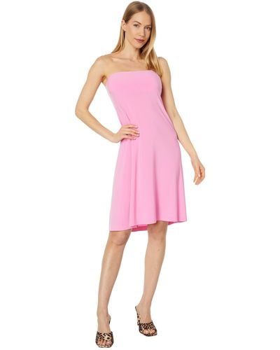 Norma Kamali Strapless Swing Dress - Pink
