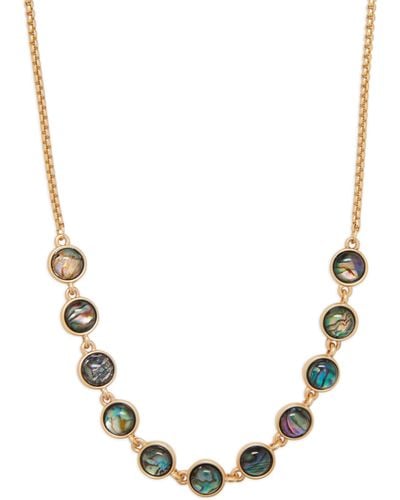 Lucky Brand Abalone Collar Necklace - Metallic