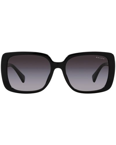 Ralph By Ralph Lauren Ra5298u Universal Fit Rectangular Sunglasses - Black