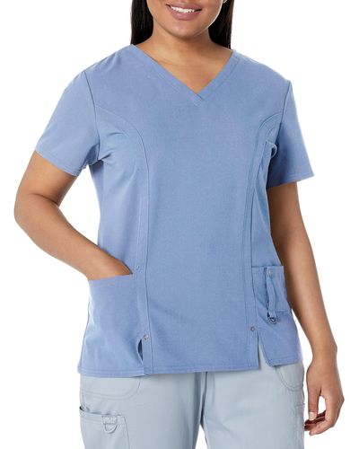 Dickies Xtreme Stretch V-neck Scrubs Shirt - Blue