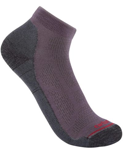 Carhartt Lightweight Synthetic-merino Wool Blend Low Cut Sock - Purple