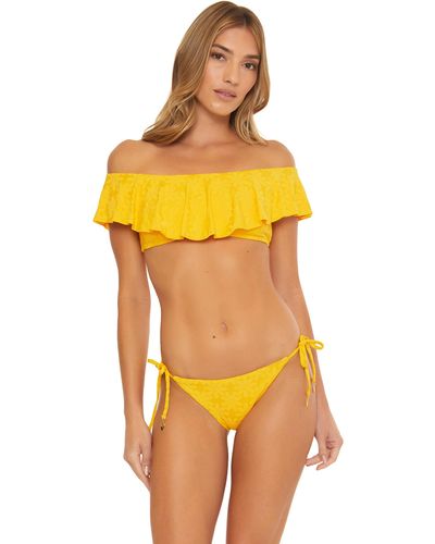 Trina Turk Standard Joplin Ruffle Bandeau Bikini Top-swimwear Separates - Yellow