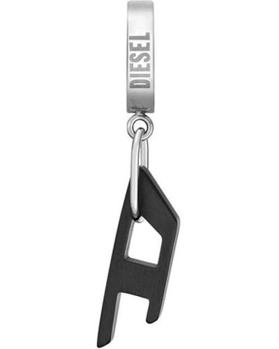 DIESEL All-gender Stainless Steel Hoop Earring - White
