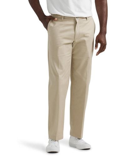 Lee Jeans Total Freedom Stretch Relaxed Fit Flat Front Pant - Natural