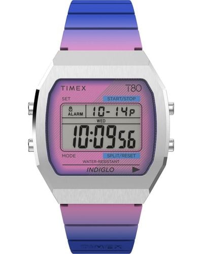Timex Purple Strap Digital Dial Stainless Steel - Pink