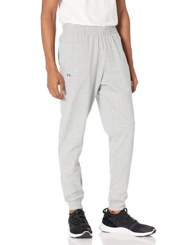 Russell Mens Jersey Cotton Sweatpants With Pockets Sweatpants - Gray