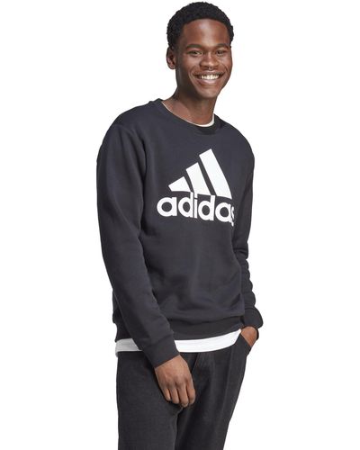 adidas Essentials Fleece Big Logo Sweatshirt - Black