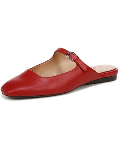 Naturalizer S Apple Slip On Mary Jane Mule Red Smooth 6.5 W
