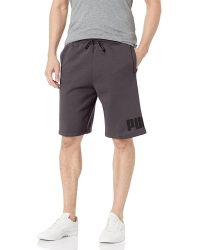 PUMA Essentials Big Logo Fleece 10" Shorts - Gray