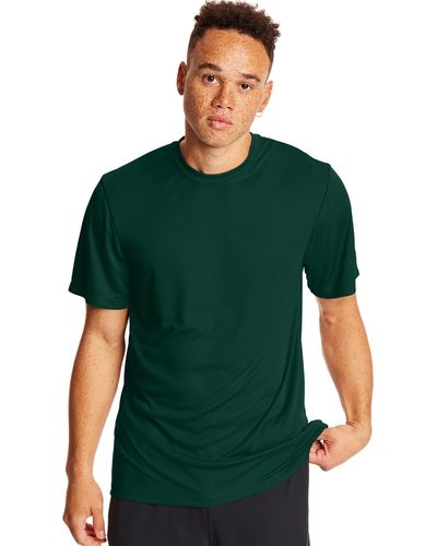 Hanes Mens Sport Cool Dri Performance Tee Shirt - Green