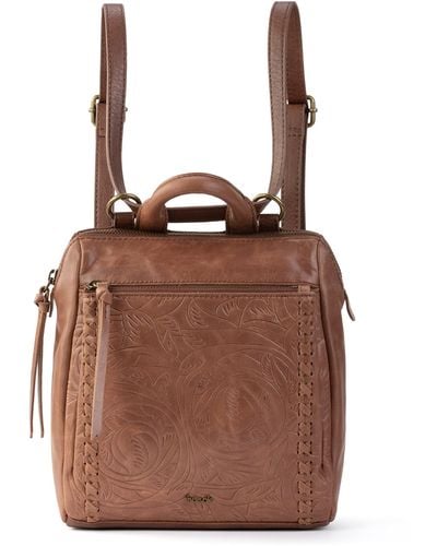 The Sak Loyola Mini Convertible Backpack In Leather - Brown