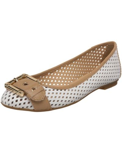 French Sole Waffle Ballet Flat - Natural