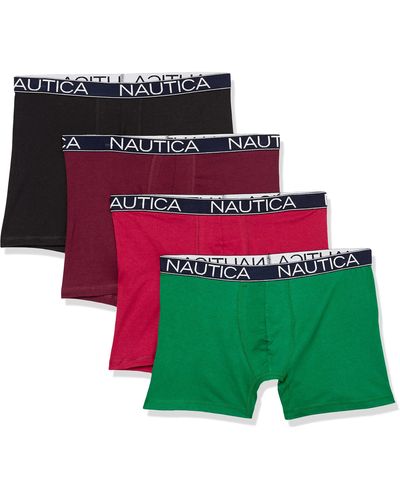 Nautica Cotton Stretch 4 Pack Boxer Brief - Multicolor