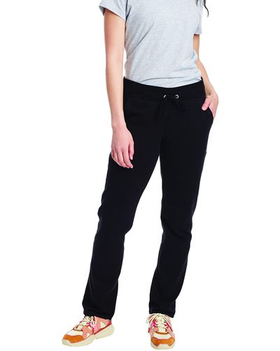 Hanes Womens French Terry Pocket Pants - Black