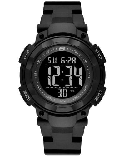 Skechers Ruhland Casual Digitaal Chronograaf Horloge - Zwart